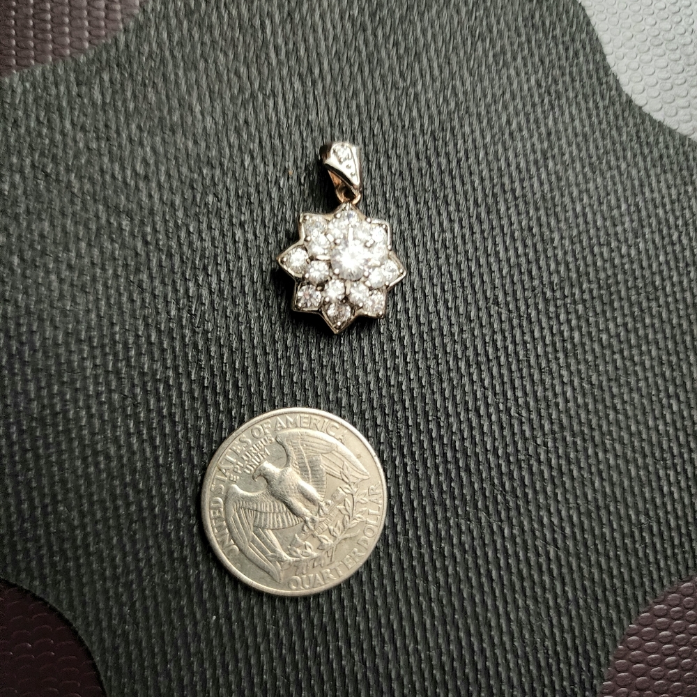 CZ Diamond Star Cluster Pendant